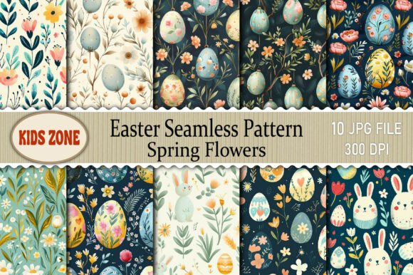 Download Easter Seamless Pattern Spring Flowers - Seamless Collection