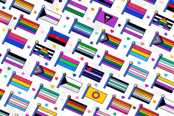 Download Pride Flags Outline Seamless - Seamless Collection