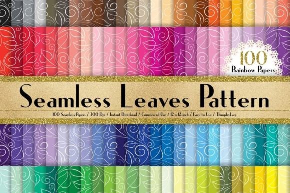Download Seamless Leaves Pattern Papers - Seamless Collection