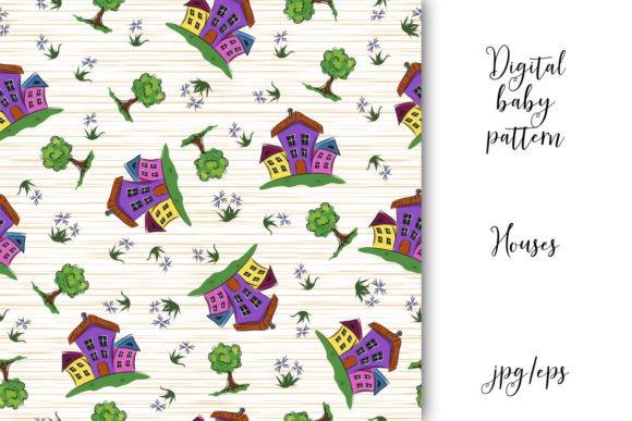 Download Seamless Patterns, Houses, Vector - Seamless Collection