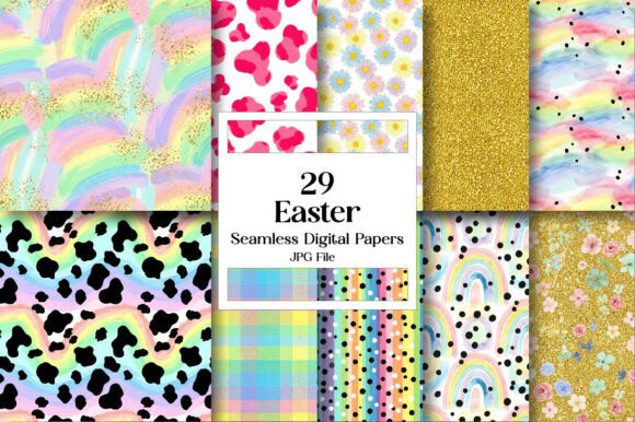 Download Easter Seamless Pattern Digital Paper - Seamless Collection