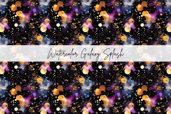 Download Watercolour Galaxy Seamless Pattern Tile - Seamless Collection