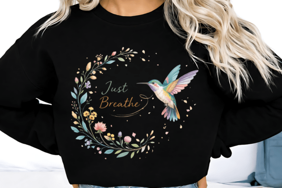 Download Just Breathe PNG Boho Flower Wreath PNG - Boho Collection