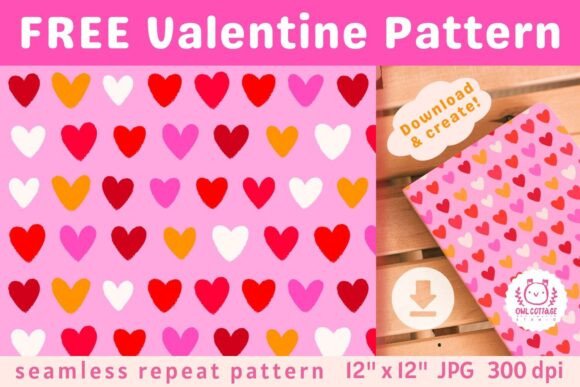 Download FREE Pink Valentine Seamless Pattern - Seamless Collection