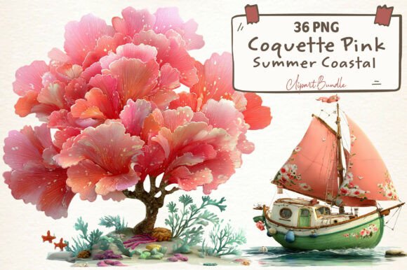 Download Coquette Pink Summer Coastal Whimsical - Coast Collection