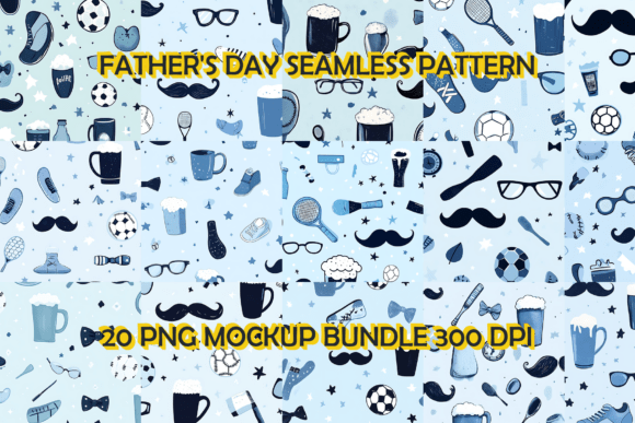 Download Father's Day Seamless Pattern Background Bundle - Seamless Collection