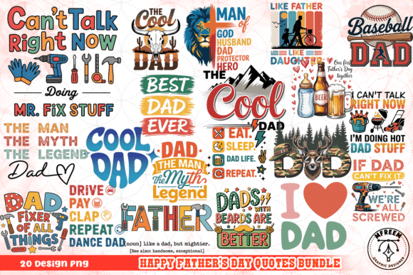 Download Happy Father's Day Quotes Bundle PNG - Happy father's day Collection