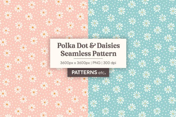 Download Polka Dot and Daisies Seamless Pattern - Seamless Collection