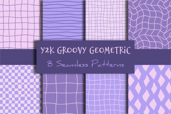 Download Y2k Groovy Geometric Seamless Patterns - Seamless Collection