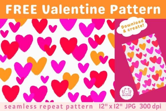 Download FREE Valentine Hearts Seamless Pattern - Seamless Collection