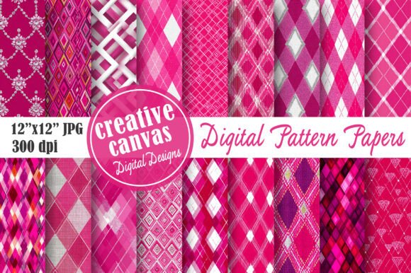 Download Hot Pink Argyle Seamless Pattern Bundle - Seamless Collection