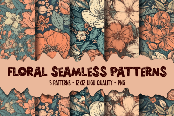 Download Boho Floral Seamless Repeating Patterns - Seamless Collection