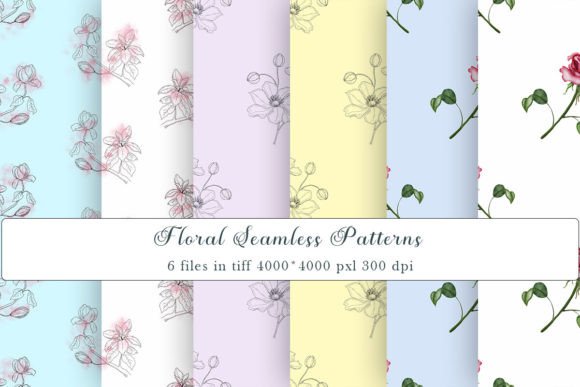 Download Floral Watercolor Seamless Pattern, Tiff - Seamless Collection