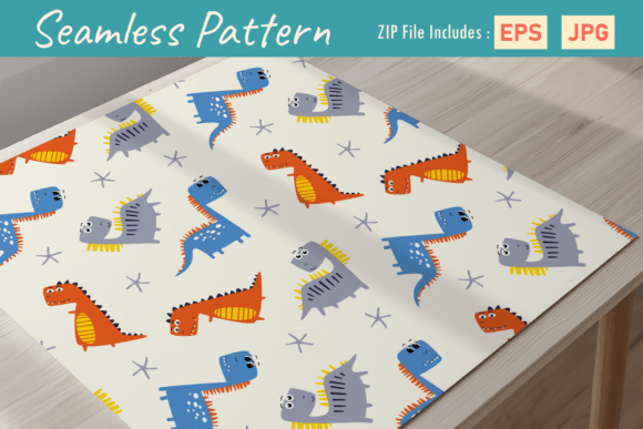 Download Cute Dinosaur Seamless Kids Pattern - Seamless Collection