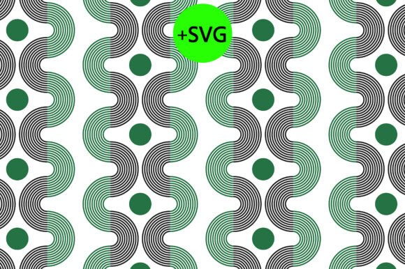 Download Boho Striped Ogee Ovals Green Pattern - Boho Collection