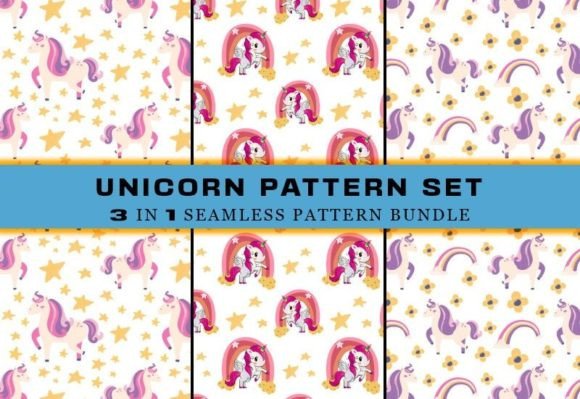 Download Unicorn Seamless Pattern Digital Papers - Seamless Collection