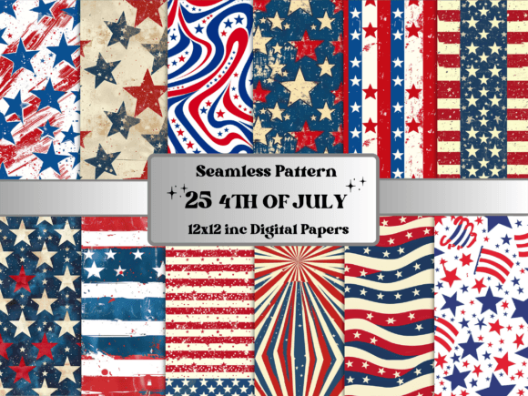 Download Seamless 4th of July Patriotic Pattern - Seamless Collection