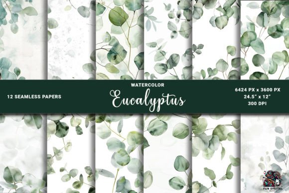 Download Seamless Eucalyptus Soft Green Papers - Seamless Collection