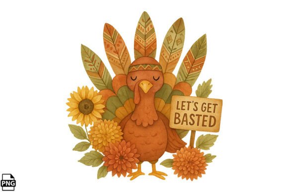 Download Autumn Bloom Boho Thanksgiving Turkey - Boho Collection