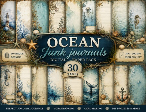 Download Vintage Coastal Seashell Background - Coast Collection