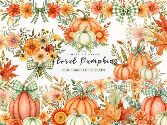 Download Watercolor Magical Autumn Boho Pumpkin - Boho Collection