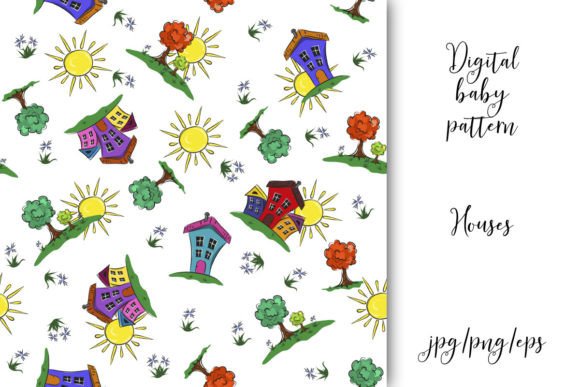 Download Seamless Patterns, Houses, Vector - Seamless Collection