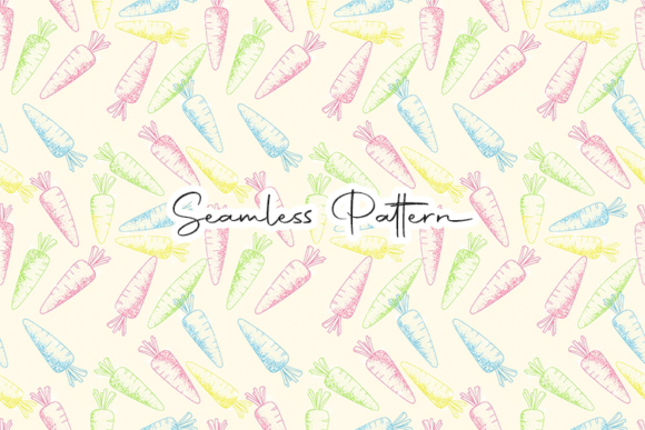 Download Pastel Carrot Easter Seamless Pattern - Seamless Collection