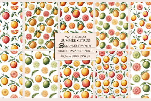 Download Summer Citrus Seamless Papers - Seamless Collection