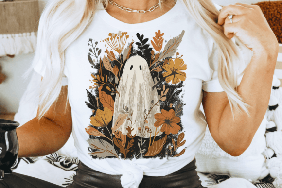 Download Halloween Floral Fall Ghost Boho PNG - Boho Collection