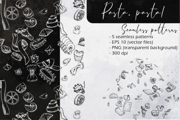 Download Pasta - Pasta: Seamless Patterns - Seamless Collection