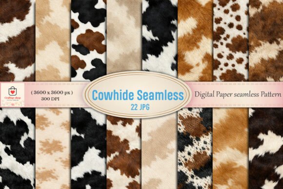 Download Cowhide Seamless Digital Paper Bundle - Seamless Collection