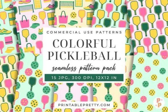 Download Preppy Pickleball Seamless Patterns - Seamless Collection