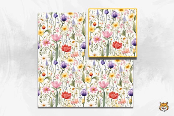 Download Wildflower Watercolor Seamless Pattern - Seamless Collection