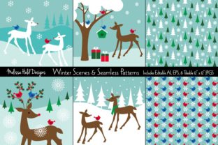 Download Winter Scenes and Seamless Patterns - Seamless Collection