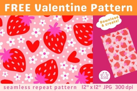 Download FREE Pink Strawberry Seamless Pattern - Seamless Collection