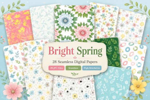 Download Seamless Bright Spring Digital Pattern - Seamless Collection