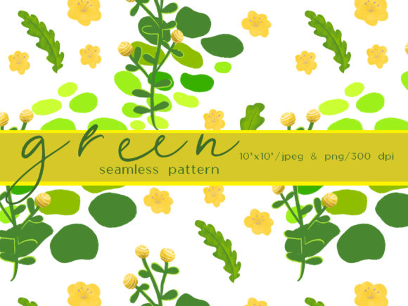 Download Green Leaf Seabucktorn Seamless Pattern - Seamless Collection