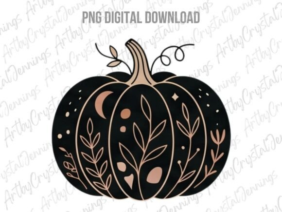 Download Fall Boho Folk Art Pumpkin PNG - Boho Collection