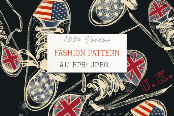 Download Fashion Seamless Pattern Sports Boots - Seamless Collection