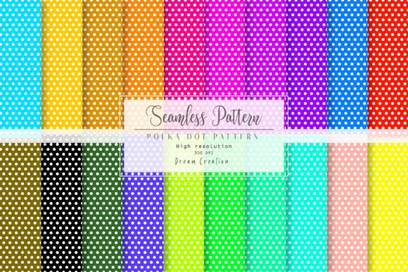 Download Colorful Seamless Polka Dot Pattern Pack - Seamless Collection