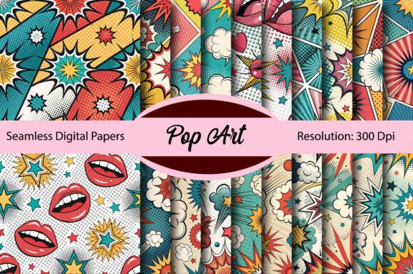 Download Pop Art Seamless Digital Paper - Seamless Collection