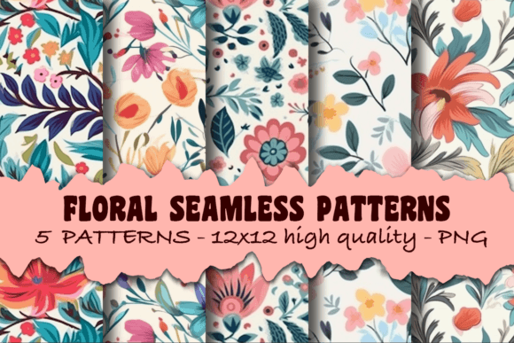 Download Boho Floral Seamless Repeating Patterns - Seamless Collection