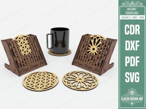 Download 2 Decorative Pattern Boxed Coasters - Coast Collection