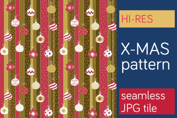 Download Xmas Seamless Pattern Tile - Gold - Seamless Collection