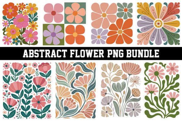 Download Abstract Boho Flower PNG Bundle. - Boho Collection
