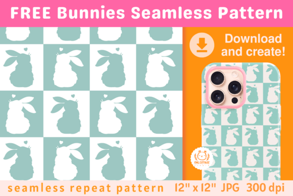 Download FREE Easter Bunnies Seamless Pattern - Seamless Collection