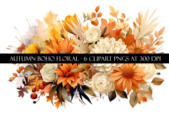 Download Autumn Boho Flower Clipart - Boho Collection