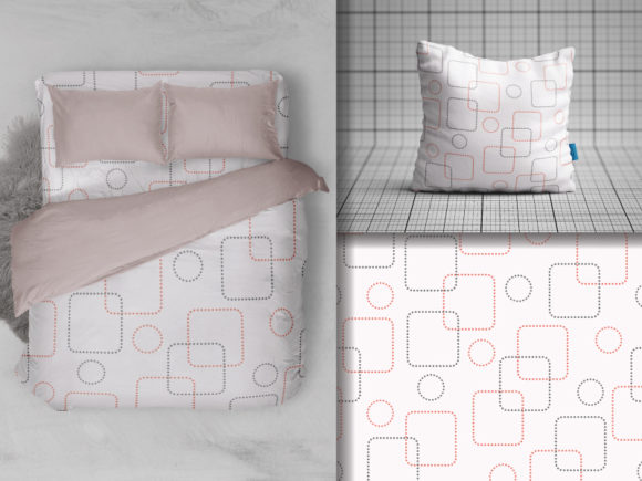 Download Seamless Pattern of Circles and Squares - Seamless Collection