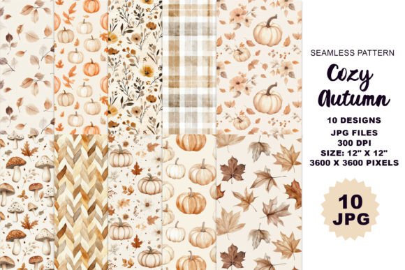 Download Cozy Autumn Watercolor Seamless Pattern - Seamless Collection