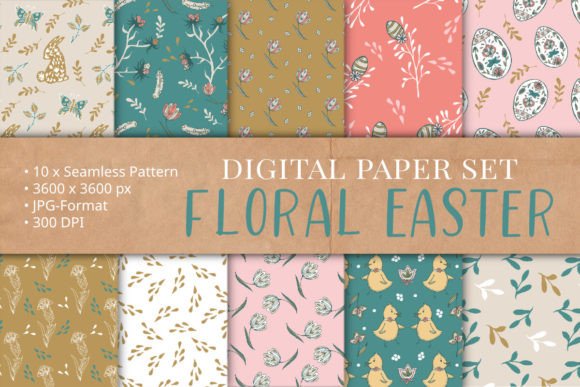 Download Floral Easter Pattern Set Seamless - Seamless Collection